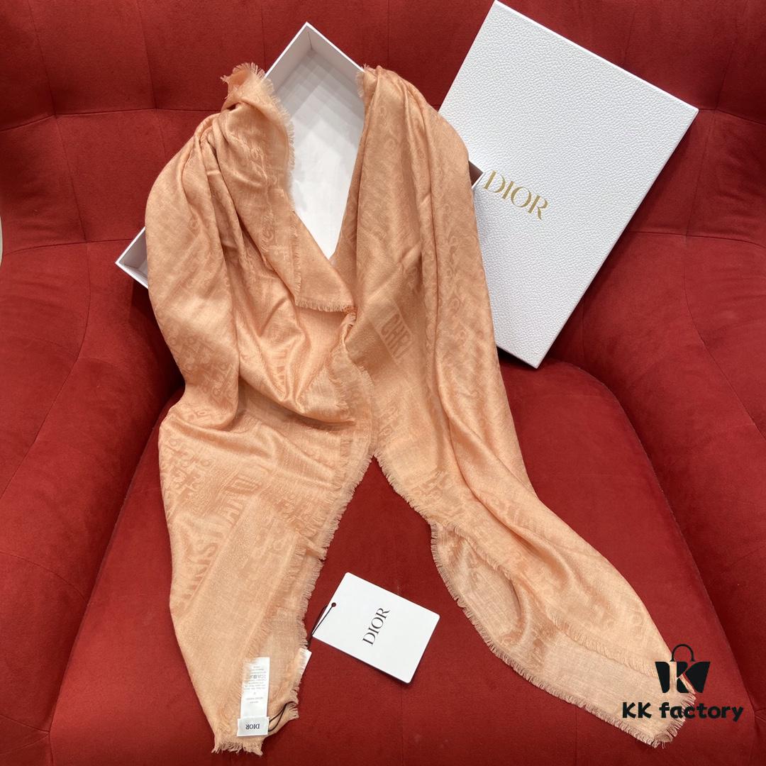 6931a8feccd8ab3d7af9d64d Dior Vintage Flower - Blush Pink, 50% Mulberry Silk, 28% Wool, 22% Cashmere, 140cm*140cm Soft and Skin-Friendly Shawl or Neck Wrap