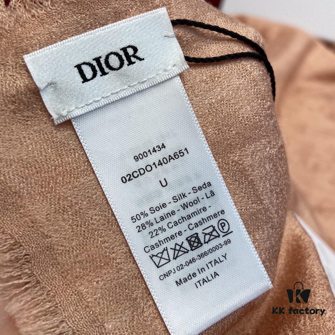 6931a8ffccd8ab3d7af9d652 Dior Vintage Flower - Blush Pink, 50% Mulberry Silk, 28% Wool, 22% Cashmere, 140cm*140cm Soft and Skin-Friendly Shawl or Neck Wrap