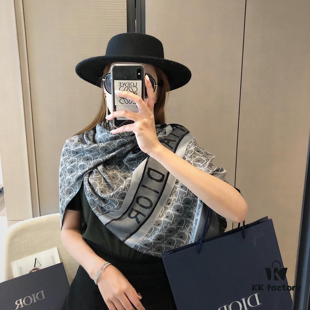 6931a900ccd8ab3d7af9d671 Premium Blue Dior-Style Packaged Silk-Like Cotton Jacquard Scarf, 4 Designs × 8 Colors, Limited Stock Under 50,000 Pieces
