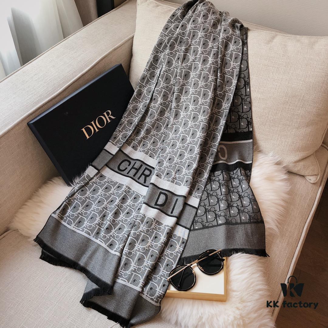 6931a901ccd8ab3d7af9d674 Premium Blue Dior-Style Packaged Silk-Like Cotton Jacquard Scarf, 4 Designs × 8 Colors, Limited Stock Under 50,000 Pieces