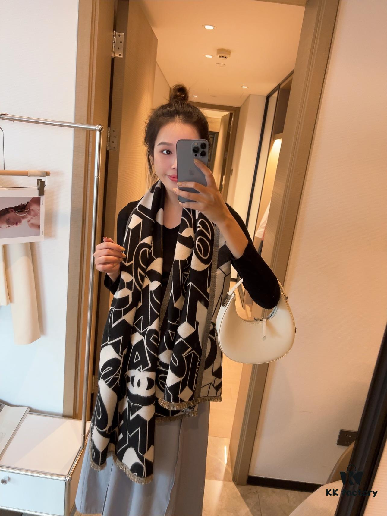6931a902ccd8ab3d7af9d687 Chanel Rare Knit Cashmere Scarf in Soft, Elegant Colorway – A Timeless, Luxurious Statement Piece