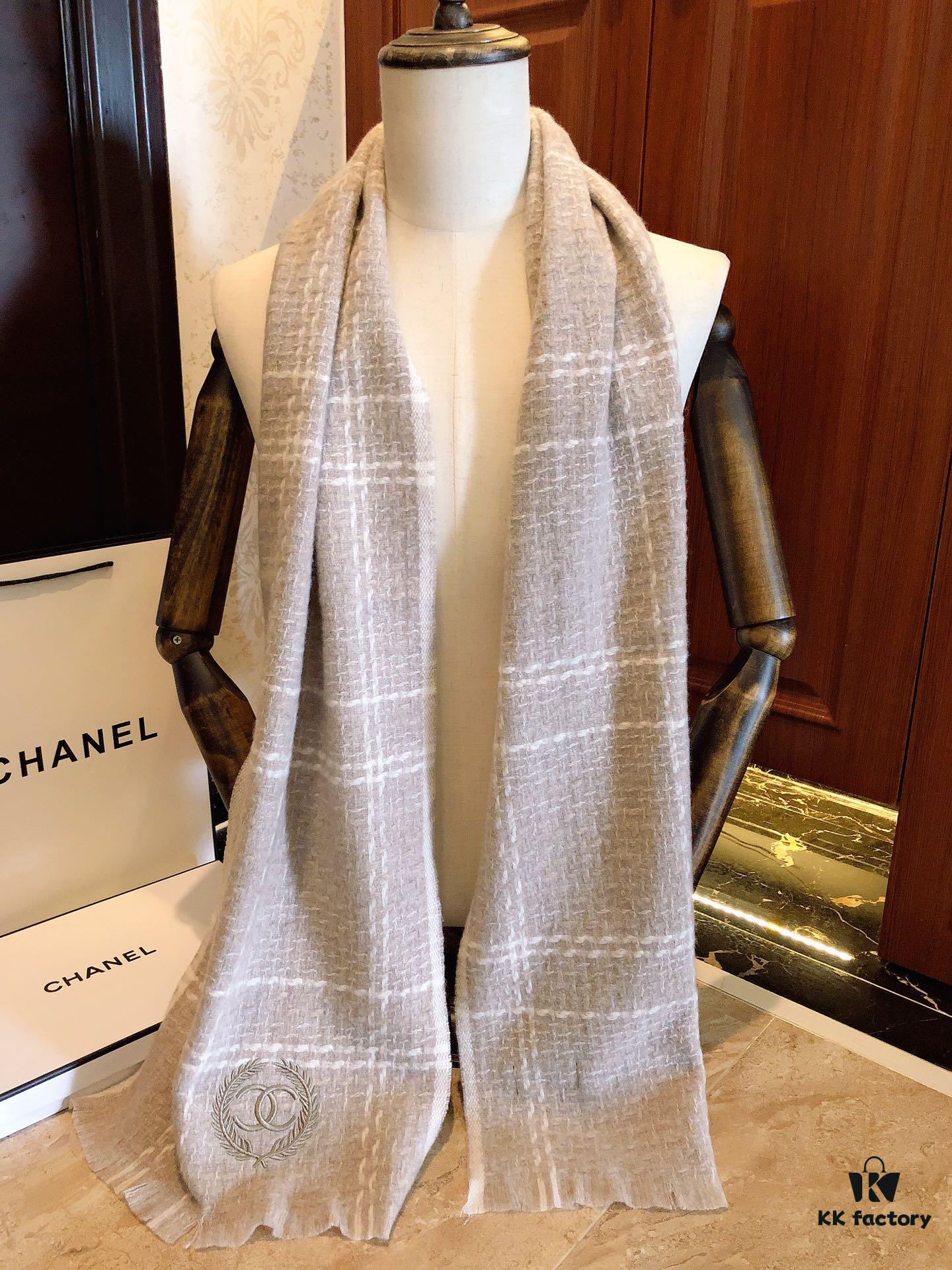 CHANEL Wool Scarf - Luxurious Softness and Elegance
