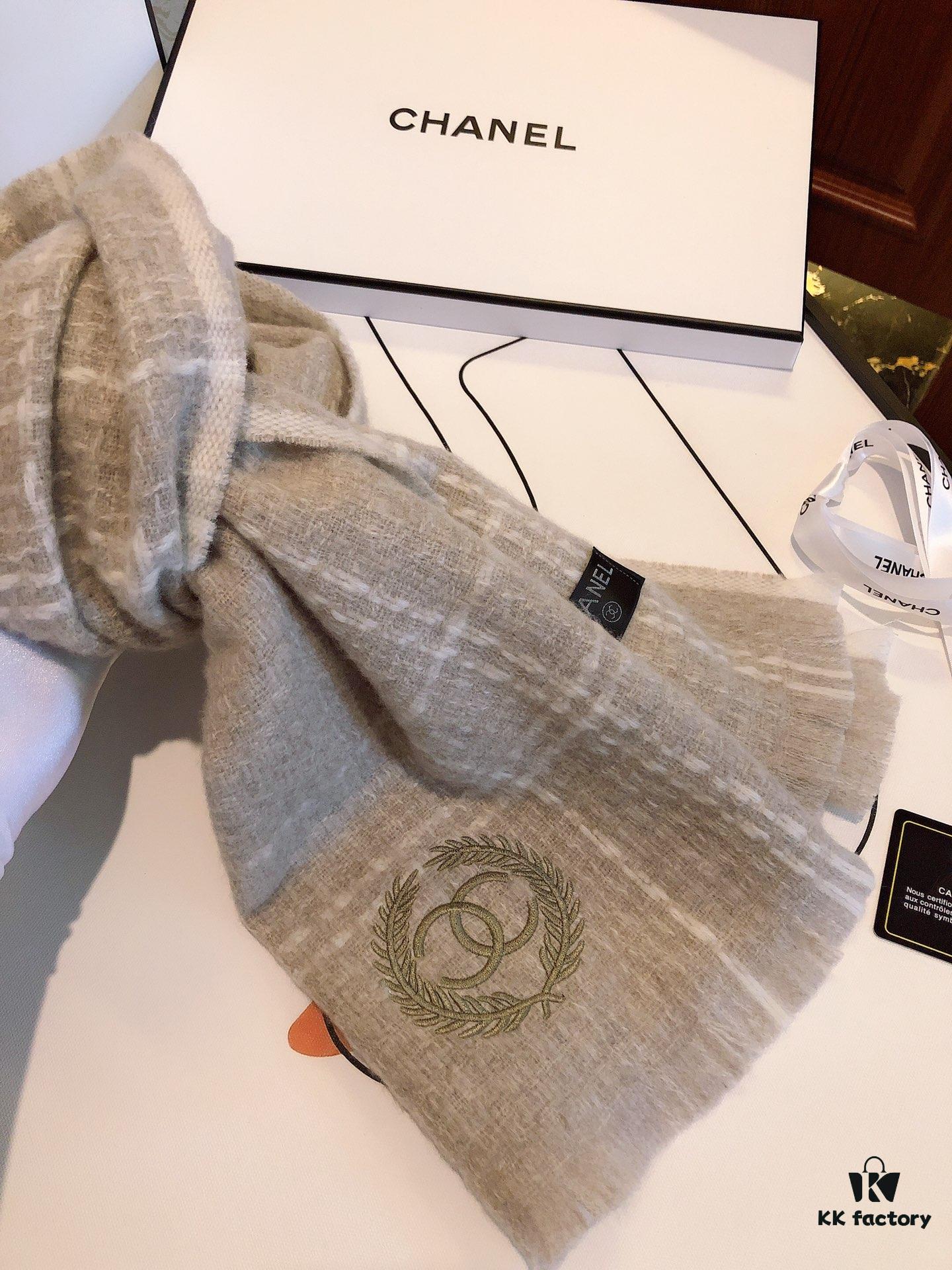 CHANEL Wool Scarf - Luxurious Softness and Elegance