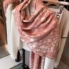 6931a905ccd8ab3d7af9d6c1 Luxury Premium Cashmere Scarf - Chanel Style Tiny Floral Print, 100% Pure Cashmere, Albas Pure Goat Wool, 32S Yarn, Ultra Soft & Lightweight, High-End Ring Velvet Texture