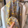 6931a906ccd8ab3d7af9d6c4 Luxury Premium Cashmere Scarf - Chanel Style Tiny Floral Print, 100% Pure Cashmere, Albas Pure Goat Wool, 32S Yarn, Ultra Soft & Lightweight, High-End Ring Velvet Texture