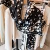 6931a906ccd8ab3d7af9d6c6 Luxury Premium Cashmere Scarf - Chanel Style Tiny Floral Print, 100% Pure Cashmere, Albas Pure Goat Wool, 32S Yarn, Ultra Soft & Lightweight, High-End Ring Velvet Texture