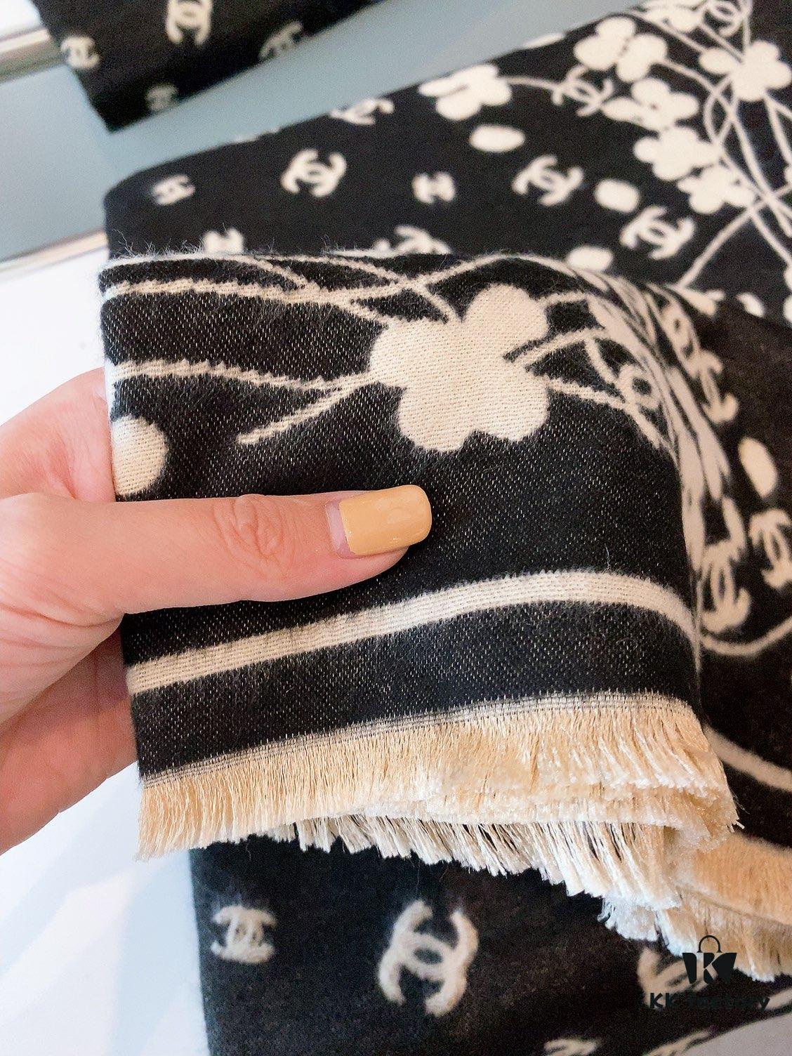 6931a906ccd8ab3d7af9d6c7 Luxury Premium Cashmere Scarf - Chanel Style Tiny Floral Print, 100% Pure Cashmere, Albas Pure Goat Wool, 32S Yarn, Ultra Soft & Lightweight, High-End Ring Velvet Texture