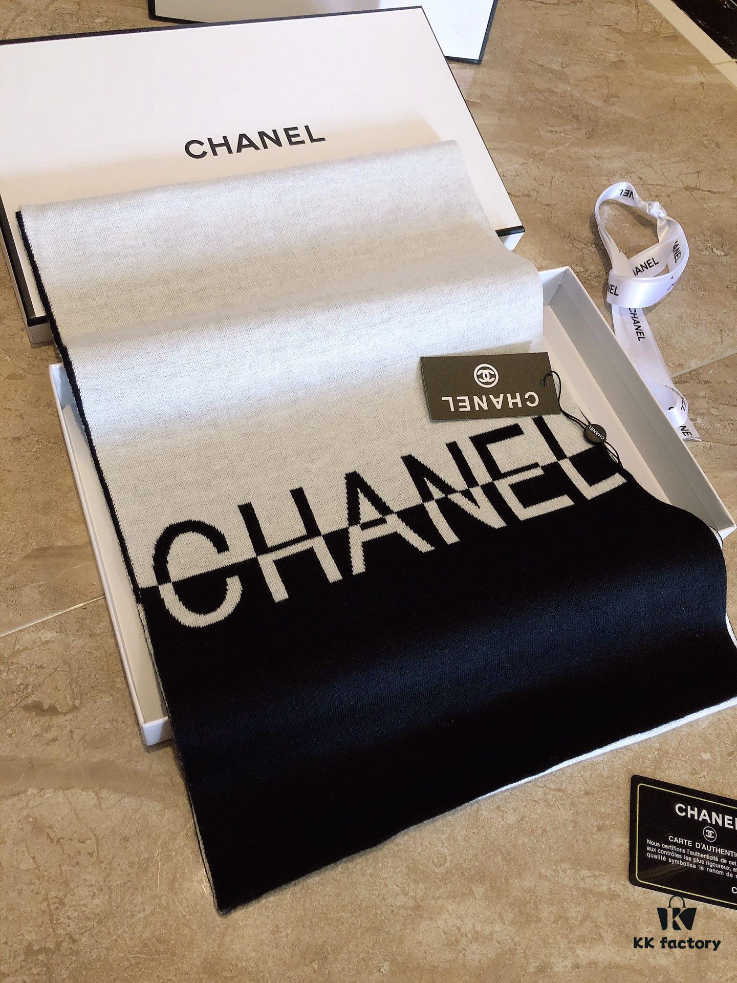 6931a909ccd8ab3d7af9d701 CHANEL (Chanel) Synchronized with Boutique, High-End Cashmere Knit Scarf! Classic Men's Design, Elegant and Versatile