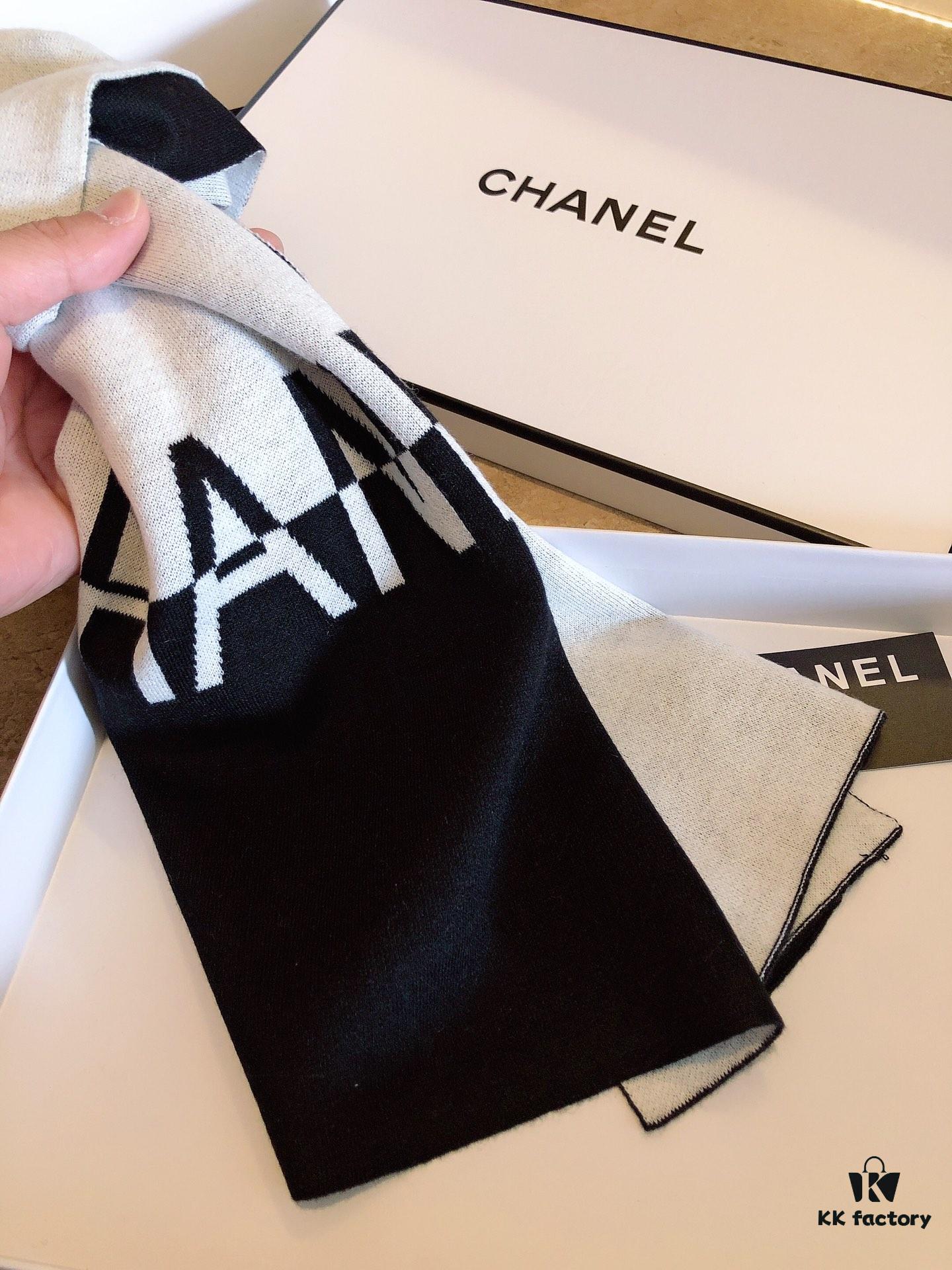 6931a90accd8ab3d7af9d704 CHANEL (Chanel) Synchronized with Boutique, High-End Cashmere Knit Scarf! Classic Men's Design, Elegant and Versatile
