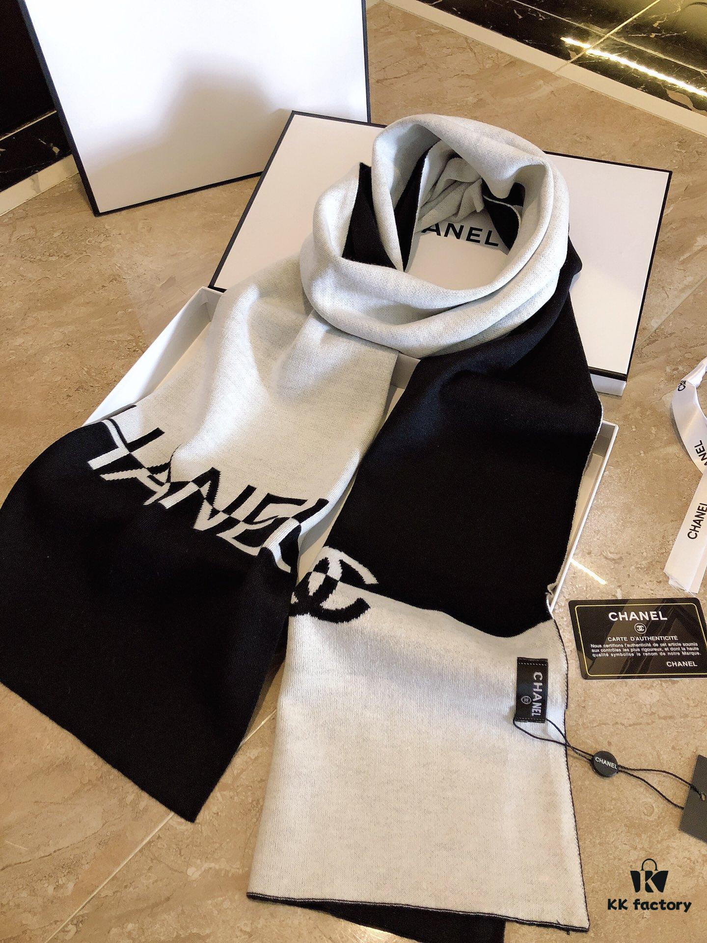 6931a90accd8ab3d7af9d705 CHANEL (Chanel) Synchronized with Boutique, High-End Cashmere Knit Scarf! Classic Men's Design, Elegant and Versatile
