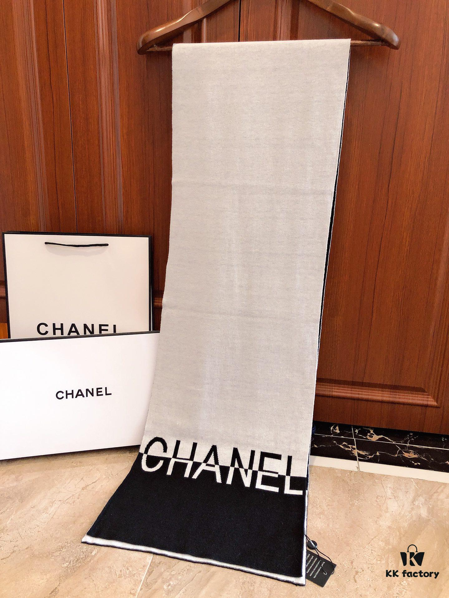 6931a90accd8ab3d7af9d706 CHANEL (Chanel) Synchronized with Boutique, High-End Cashmere Knit Scarf! Classic Men's Design, Elegant and Versatile
