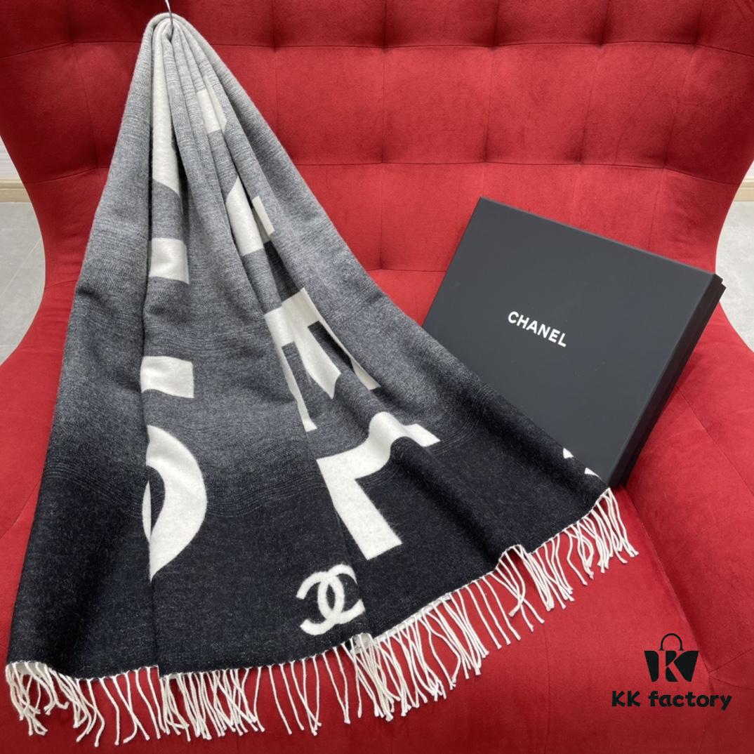 6931a90cccd8ab3d7af9d72b CHANEL Gradient Shawl Great Value – Dual Purpose Shawl Scarf, Elegant and Soft, 53% Cashmere 47% Wool, 70*200CM