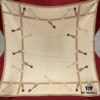 6931a90eccd8ab3d7af9d748 CELINE Vintage-inspired Triumphal Arch Pattern Square Scarf with Belt Buckle Detail, Classic and Elegant, 100% Mulberry Silk, 90*90CM