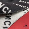 Balenciaga Logo Jacquard Wool Long Scarf