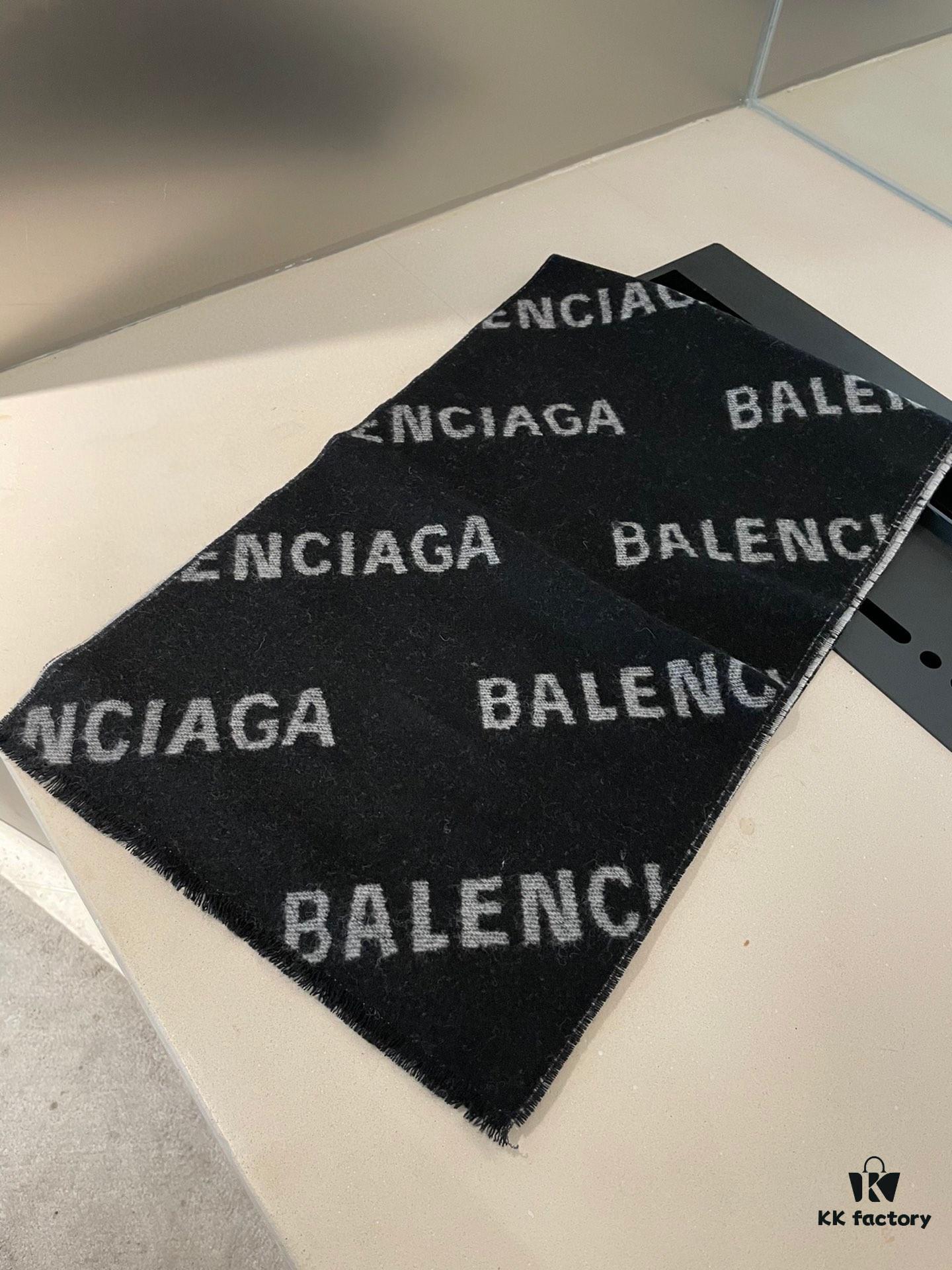 6931a911ccd8ab3d7af9d780 Wool Fabric: 30*205, Balenciaga Classic Letter Series Inspired Minimalist Logo Scarf