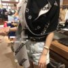 6931a913ccd8ab3d7af9d7a0 Authentic Balenciaga OEM Cashmere Knit Scarf, Black and White Reversible Double-Sided Jacquard Design, 185*38 cm
