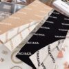 6931a913ccd8ab3d7af9d7a3 Authentic Balenciaga OEM Cashmere Knit Scarf, Black and White Reversible Double-Sided Jacquard Design, 185*38 cm