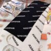 6931a913ccd8ab3d7af9d7a4 Authentic Balenciaga OEM Cashmere Knit Scarf, Black and White Reversible Double-Sided Jacquard Design, 185*38 cm