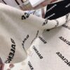 6931a914ccd8ab3d7af9d7a5 Authentic Balenciaga OEM Cashmere Knit Scarf, Black and White Reversible Double-Sided Jacquard Design, 185*38 cm