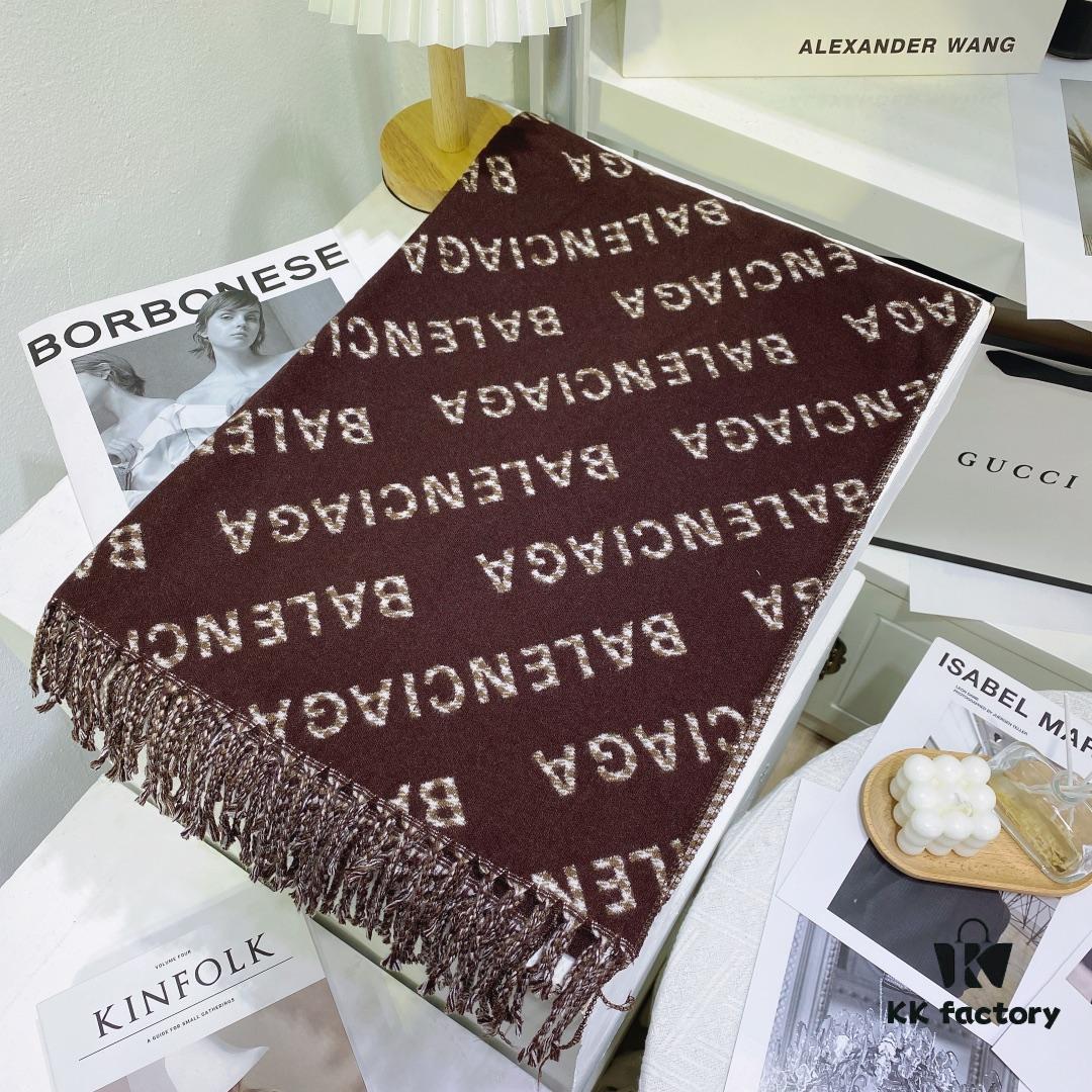 6931a916ccd8ab3d7af9d7c5 New Arrival 👏 Balenciaga Boutique New Double-Sided Cashmere Long Scarf, Stunning 💖 Premium Rabbit Fur Classic Logo Symmetrical Design, Unique Print Elements, Exquisitely Beautiful, Flattering Skin Tone, Versatile Style