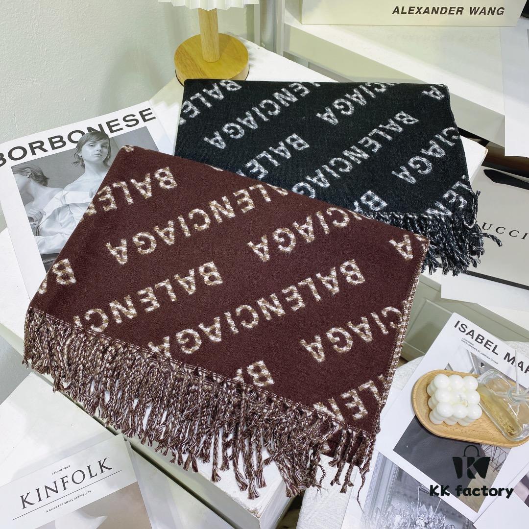 6931a916ccd8ab3d7af9d7c7 New Arrival 👏 Balenciaga Boutique New Double-Sided Cashmere Long Scarf, Stunning 💖 Premium Rabbit Fur Classic Logo Symmetrical Design, Unique Print Elements, Exquisitely Beautiful, Flattering Skin Tone, Versatile Style