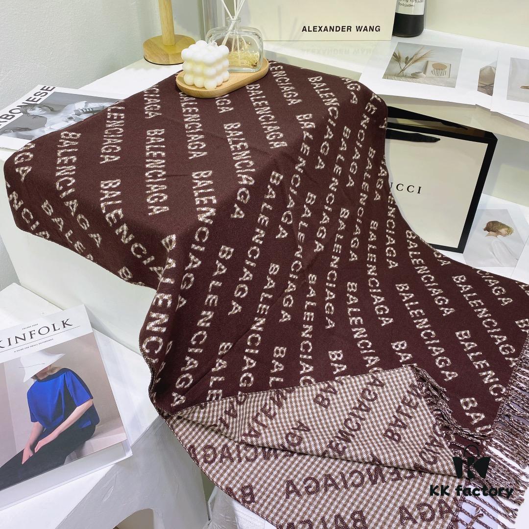 6931a916ccd8ab3d7af9d7c9 New Arrival 👏 Balenciaga Boutique New Double-Sided Cashmere Long Scarf, Stunning 💖 Premium Rabbit Fur Classic Logo Symmetrical Design, Unique Print Elements, Exquisitely Beautiful, Flattering Skin Tone, Versatile Style