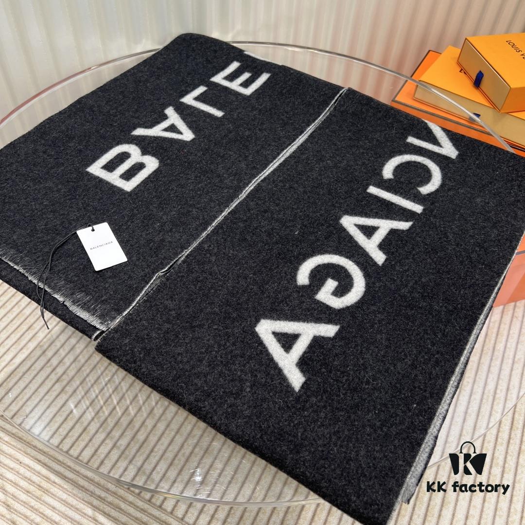 6931a916ccd8ab3d7af9d7d0 Balenciaga Classic Letter Double-Sided Cashmere Scarf