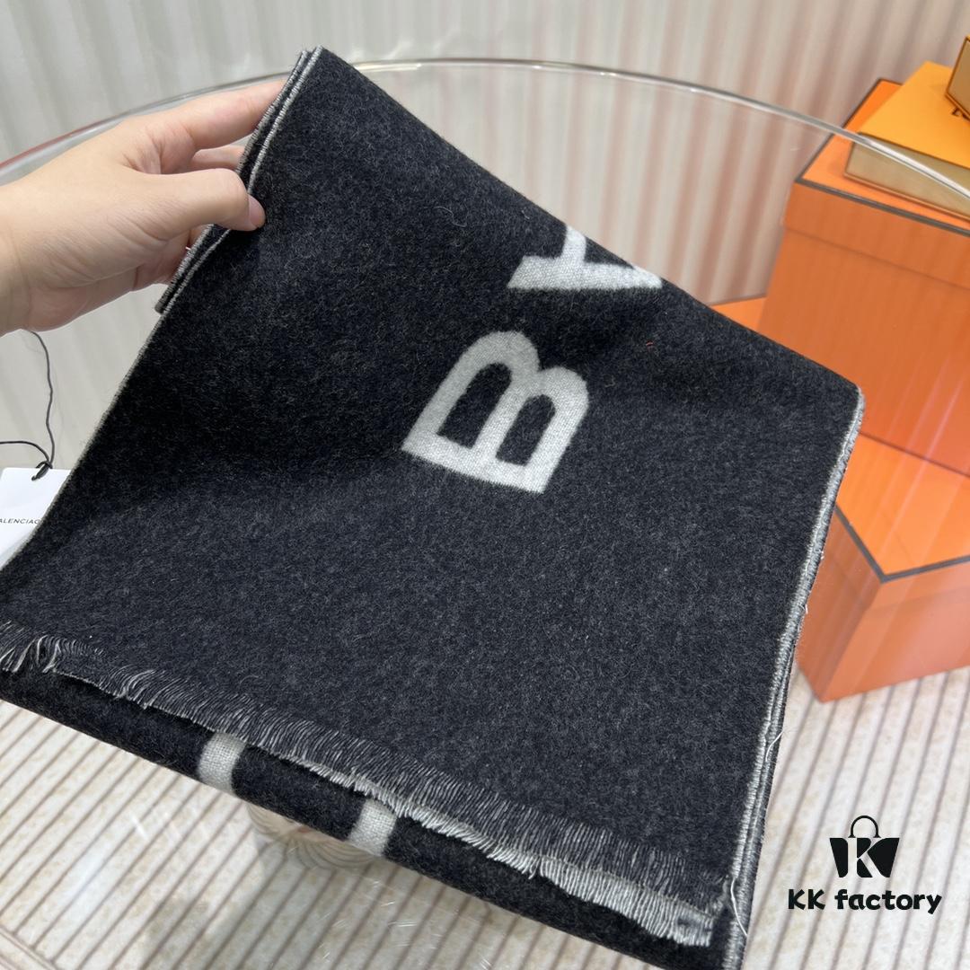 6931a916ccd8ab3d7af9d7d2 Balenciaga Classic Letter Double-Sided Cashmere Scarf