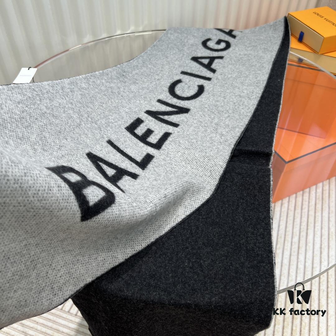 6931a916ccd8ab3d7af9d7d4 Balenciaga Classic Letter Double-Sided Cashmere Scarf