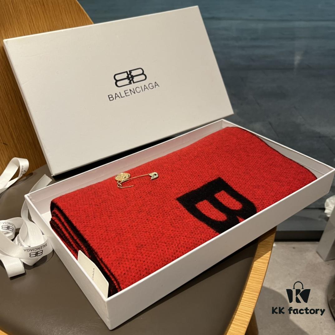 6931a917ccd8ab3d7af9d7d7 Balenciaga Classic Letter Double-Sided Cashmere Scarf