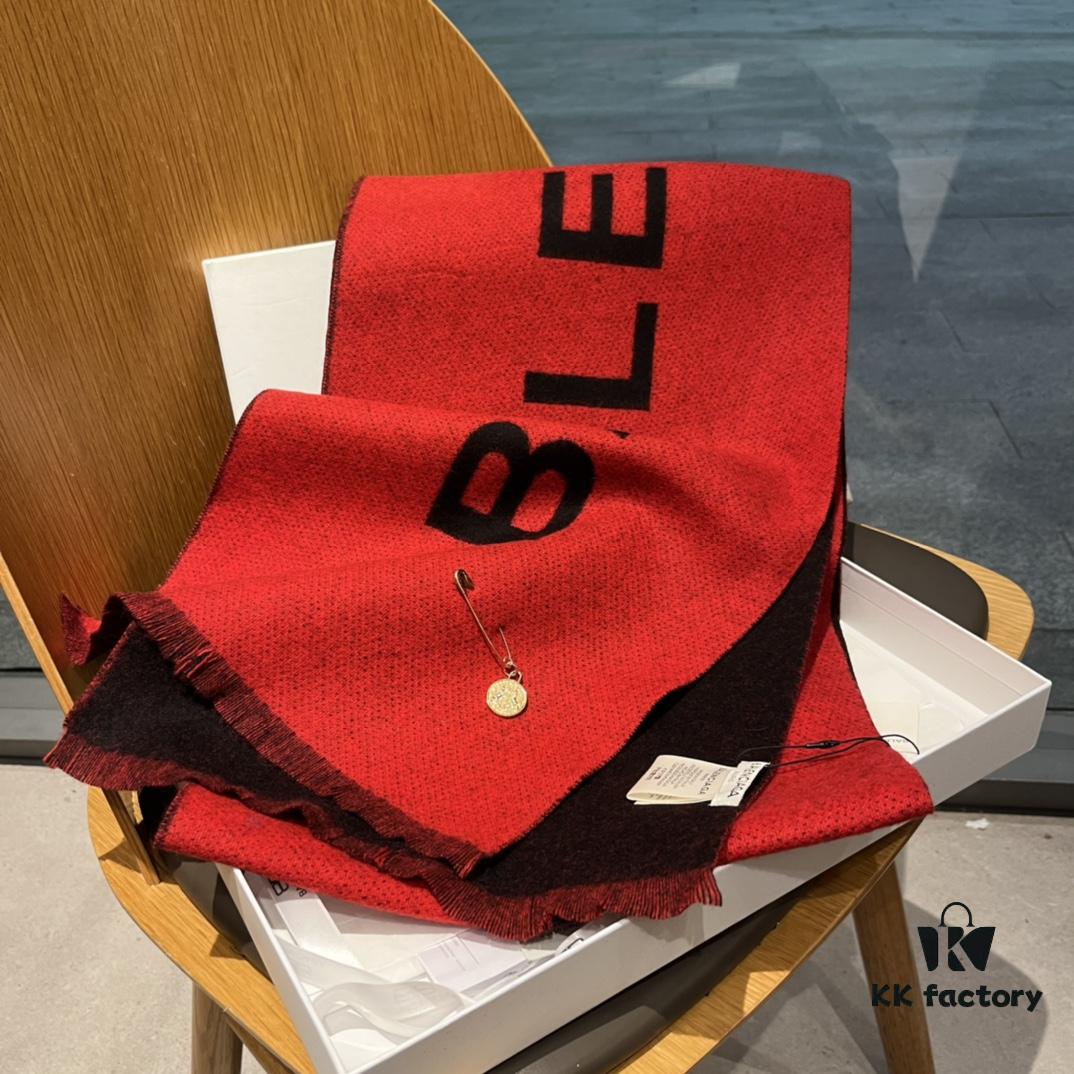 6931a917ccd8ab3d7af9d7db Balenciaga Classic Letter Double-Sided Cashmere Scarf