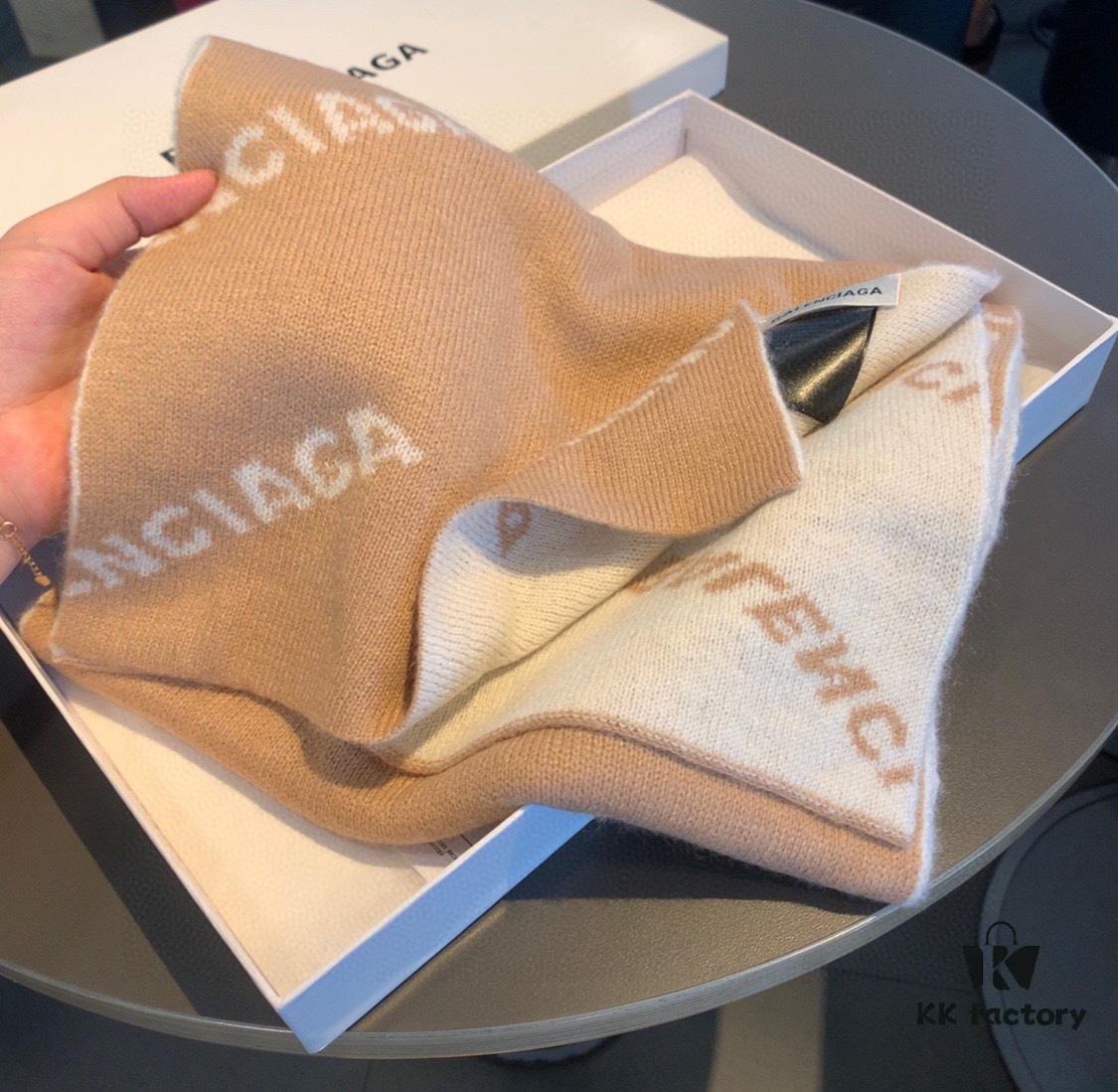 6931a917ccd8ab3d7af9d7e2 Balenciaga, synonymous with fashion and youth, perfect black and white combination, a must-have for trendsetters! 100% cashmere! Elegant logo jacquard! Soft and skin-friendly texture! New autumn/winter scarf (boutique style) 38x200 cm