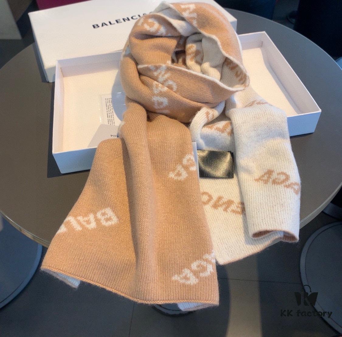 6931a917ccd8ab3d7af9d7e5 Balenciaga, synonymous with fashion and youth, perfect black and white combination, a must-have for trendsetters! 100% cashmere! Elegant logo jacquard! Soft and skin-friendly texture! New autumn/winter scarf (boutique style) 38x200 cm