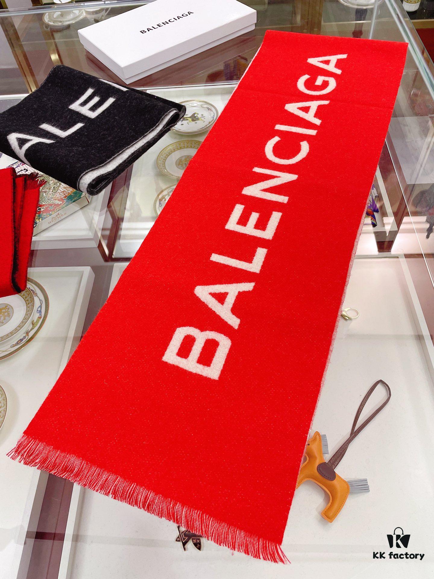 6931a919ccd8ab3d7af9d7fc Balenciaga Classic Letter Double-Sided Cashmere Scarf