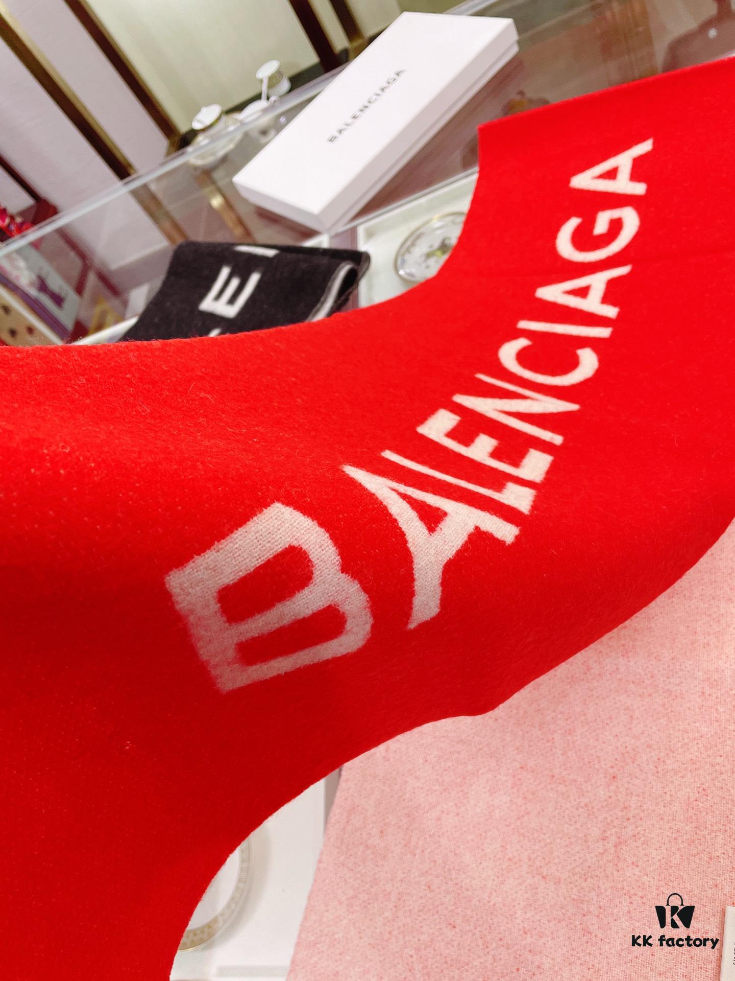 6931a919ccd8ab3d7af9d7fe Balenciaga Classic Letter Double-Sided Cashmere Scarf