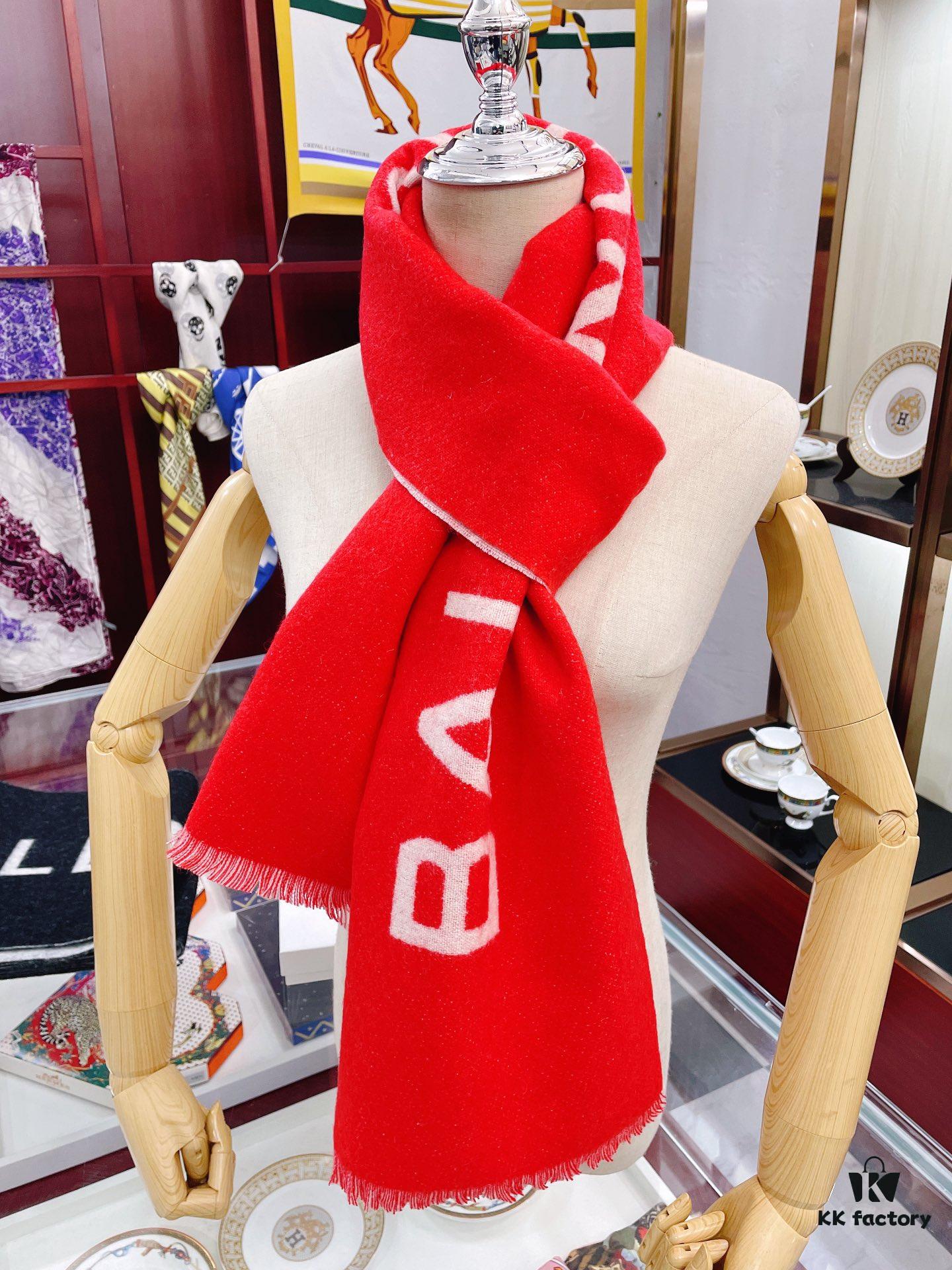 6931a919ccd8ab3d7af9d801 Balenciaga Classic Letter Double-Sided Cashmere Scarf