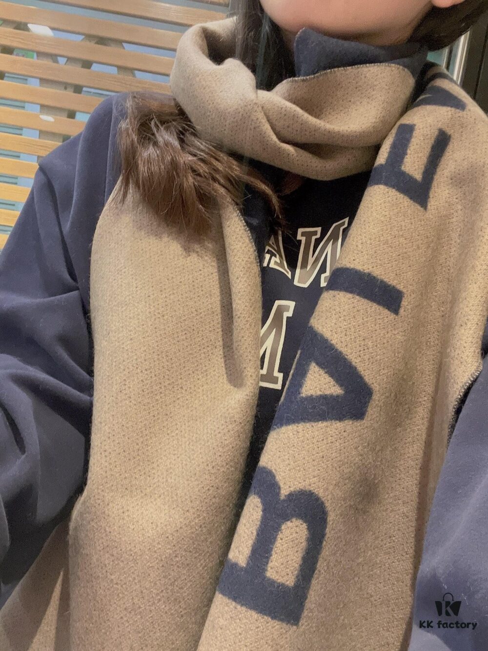 6931a919ccd8ab3d7af9d803 Gray Black Two-Tone Color 🔥Authentic Store Version【Balenciaga Classic Logo Double-Sided Cashmere Scarf】🔥