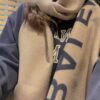 6931a919ccd8ab3d7af9d803 Gray Black Two-Tone Color đ„Authentic Store VersionăBalenciaga Classic Logo Double-Sided Cashmere Scarfăđ„