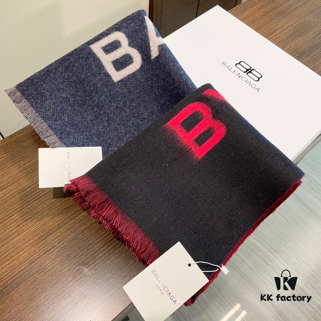 6931a91accd8ab3d7af9d80c Balenciaga Classic Letter Double-Sided Cashmere Scarf