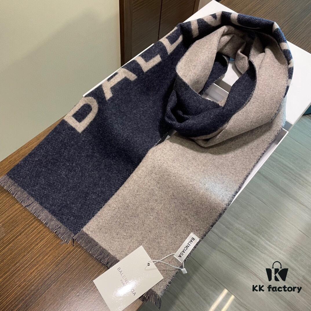 6931a91accd8ab3d7af9d810 Balenciaga Classic Letter Double-Sided Cashmere Scarf