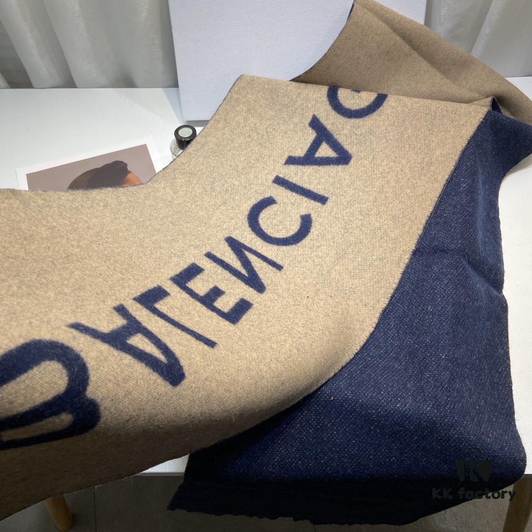 6931a91dccd8ab3d7af9d83e Balenciaga Classic Letter Double-Sided Cashmere Scarf