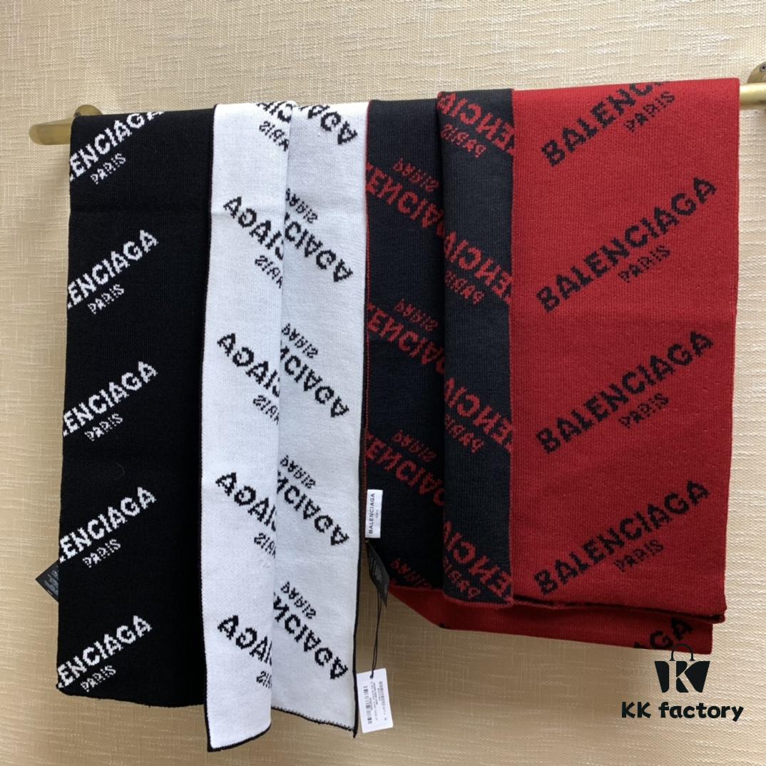 6931a91eccd8ab3d7af9d84e Balenciaga, synonymous with fashion and youth, perfect black and white combination, a must-have for trendsetters! 100% cashmere! Elegant logo jacquard! Soft and skin-friendly texture! New autumn/winter scarf (boutique style) 38:220 cm long scarf!