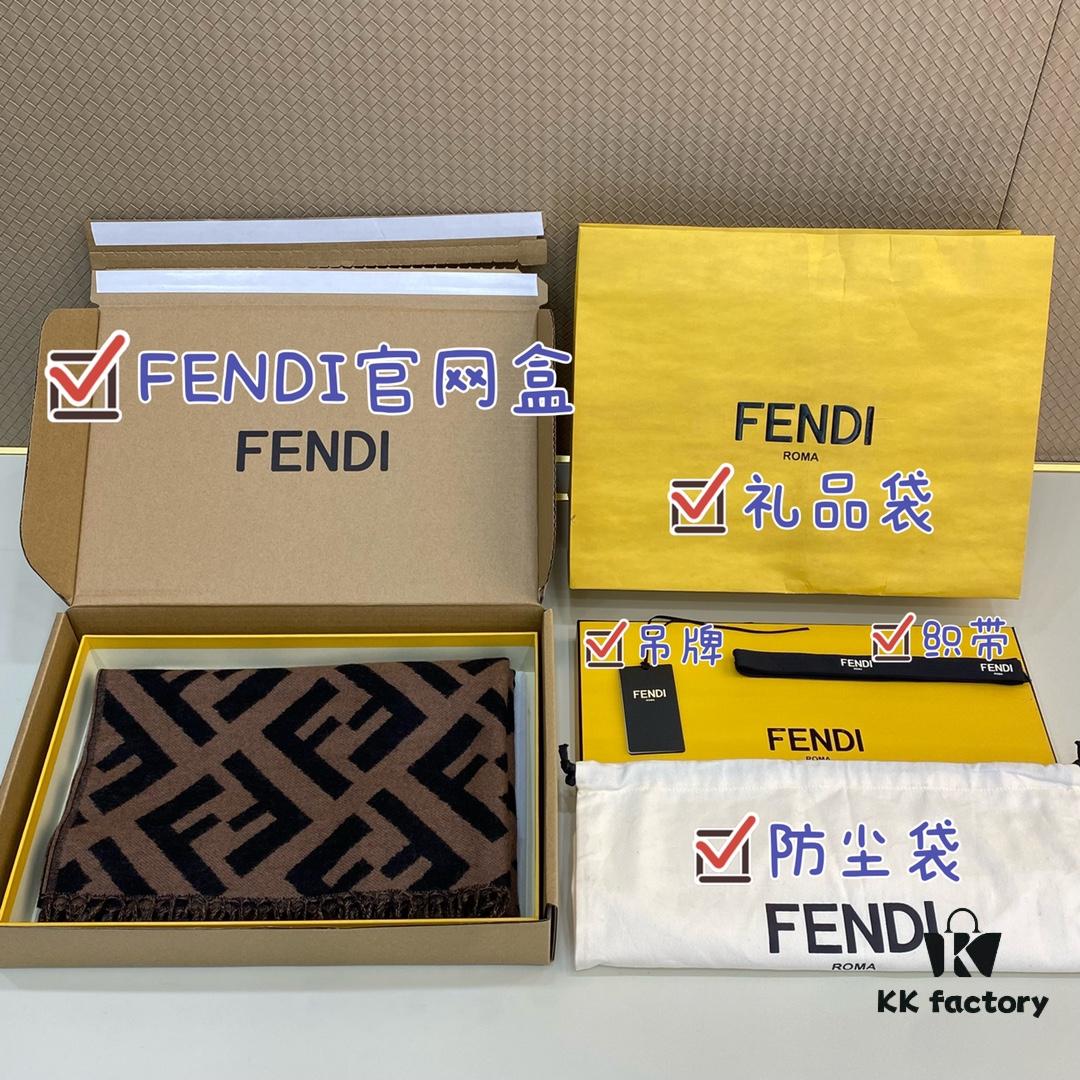 6931a91eccd8ab3d7af9d84f FENDI Large F Tassel Long Scarf 45*170cm 100% Cashmere