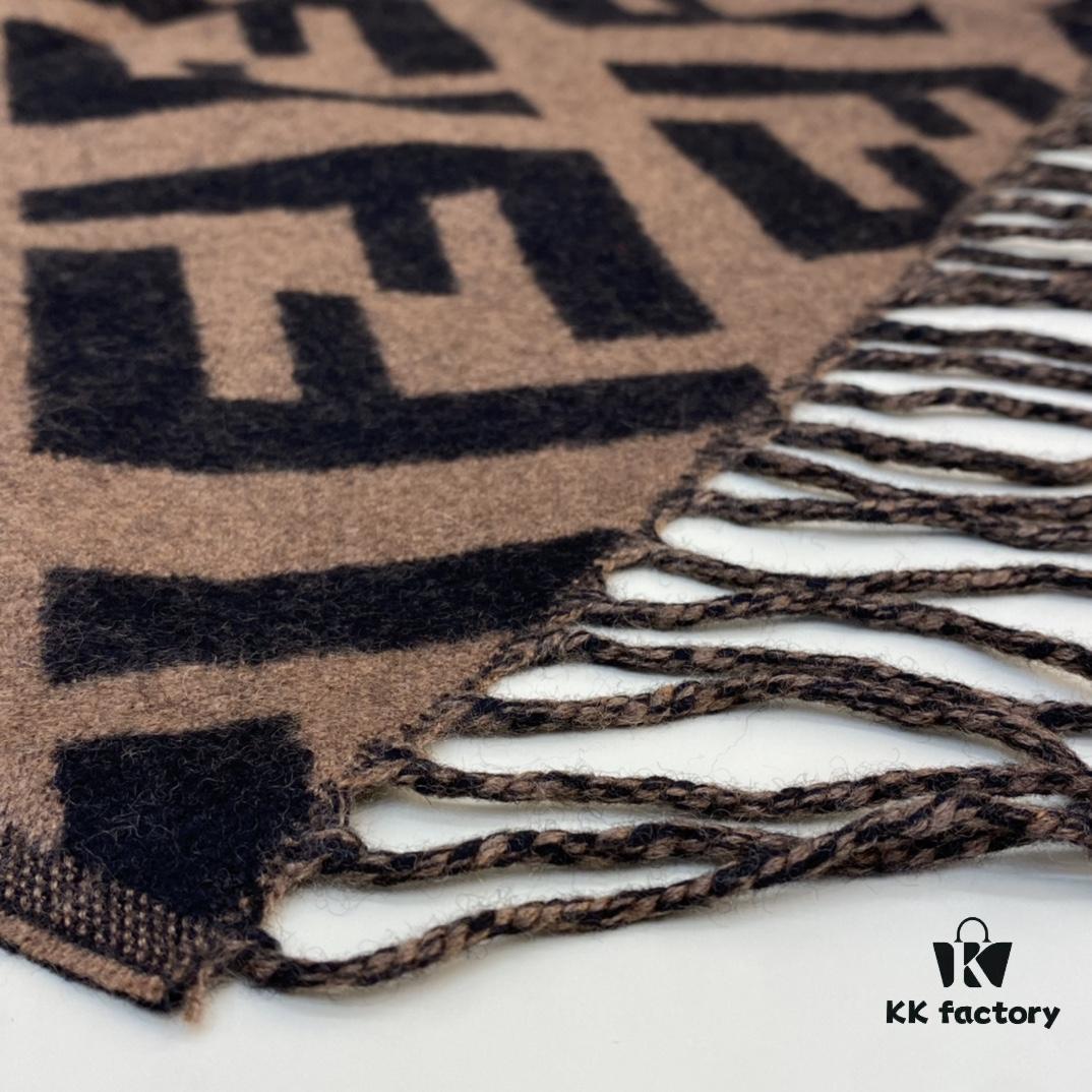 6931a91fccd8ab3d7af9d855 FENDI Large F Tassel Long Scarf 45*170cm 100% Cashmere