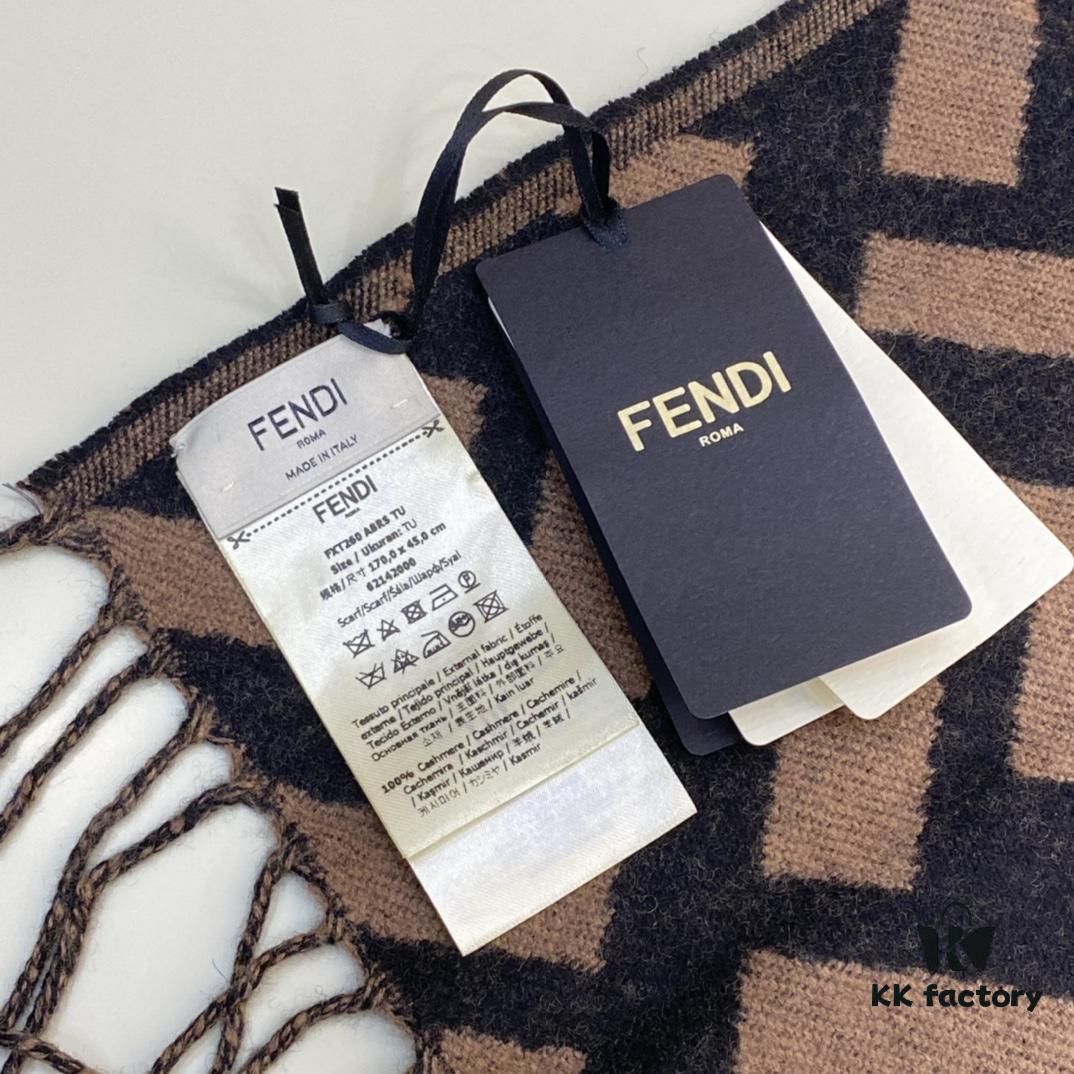 6931a91fccd8ab3d7af9d856 FENDI Large F Tassel Long Scarf 45*170cm 100% Cashmere