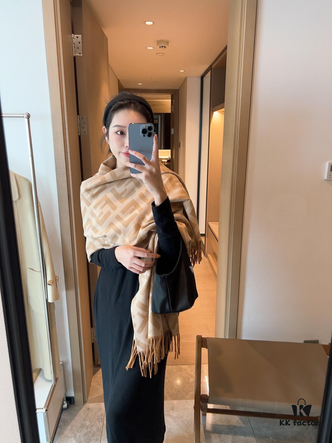 6931a920ccd8ab3d7af9d862 FENDI Latest Scarf, Super Soft and Stylish Double-Sided Design