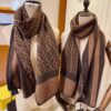 6931a924ccd8ab3d7af9d8a9 Fendi High-End New Arrival, Double-Sided Design Luxury Wool Silk Scarf
