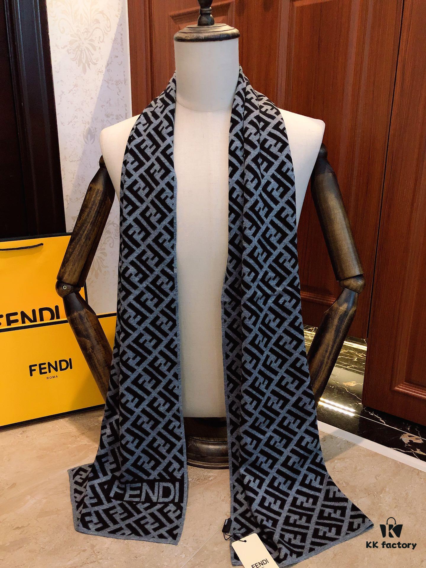 6931a925ccd8ab3d7af9d8b9 FENDI (Fendi) High-End Cashmere Knit Scarf, Synchronized with Boutique