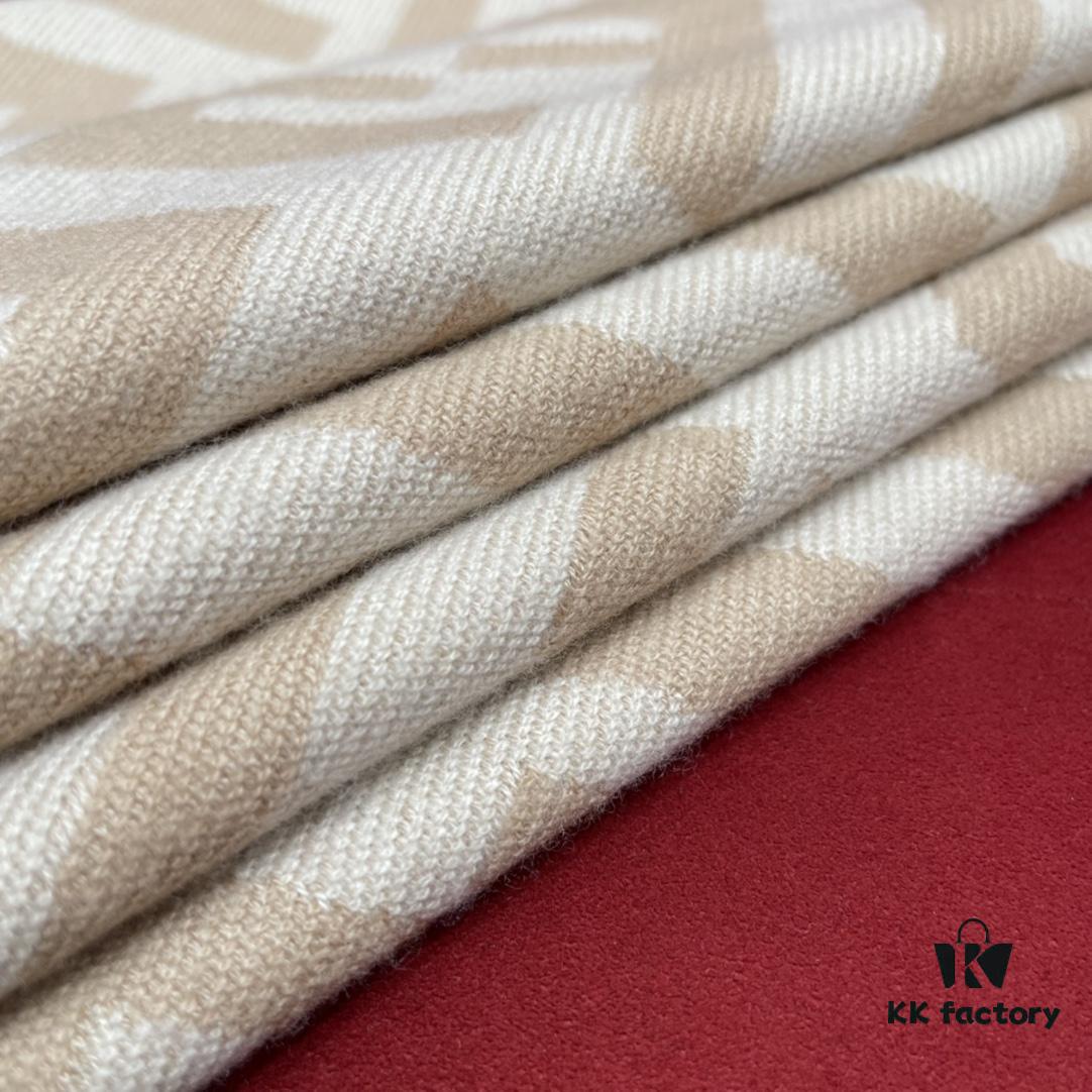 6931a927ccd8ab3d7af9d8d7 New Color Fendi Large Fringe Logo Double-Sided Cashmere Scarf FF Monogram in Perfect Autumn-Winter Hue