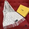 6931a928ccd8ab3d7af9d8e6 In Stock & Ready to Ship - Fendi Large Fringe Logo Double-Sided Cashmere Scarf, FF Monogram in Perfect Autumn-Winter Hue, 100% Premium Cashmere, Ultra Warm and Exceptionally Soft, 170×45cm